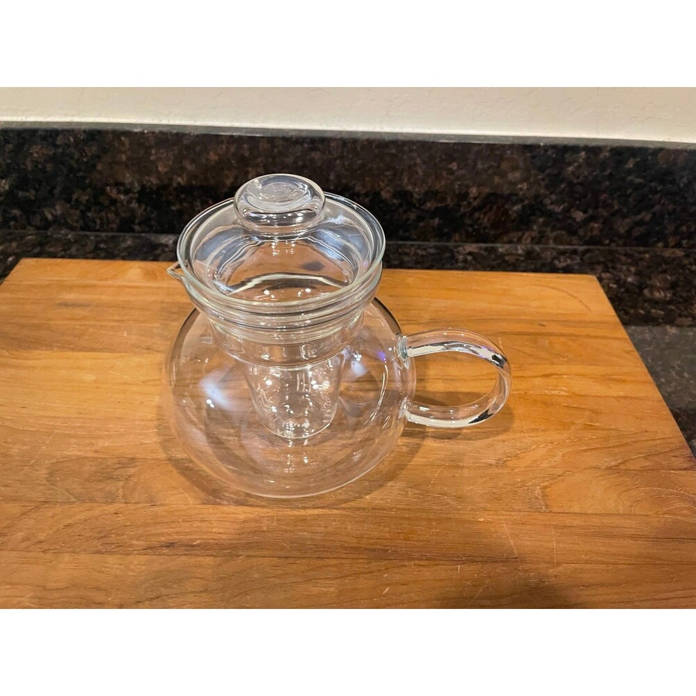 Primula Clear Glass 40 oz Teapot w/ Infuser & Lid - Picture 2 of 8